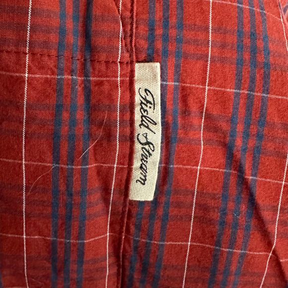 Field & Stream Red & Blue Plaid Long-sleeve Dress Shirt, Size 2XL, Pre-owned - Picture 5 of 7